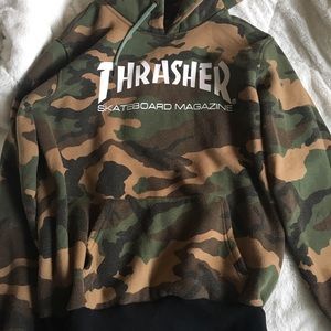 Camo Thrasher hoodie (read description)